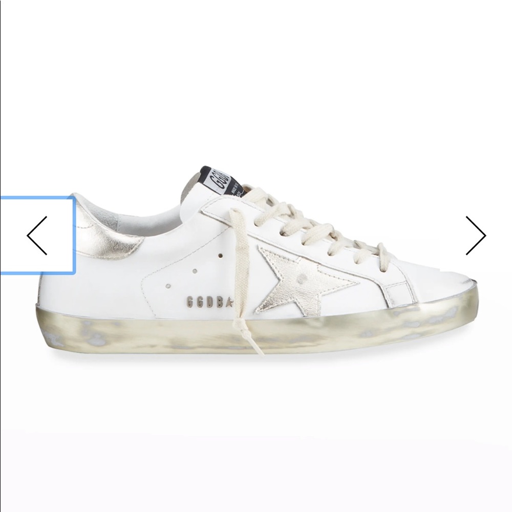 Golden Goose Superstar Laminated Low-Top Sneaker (39)